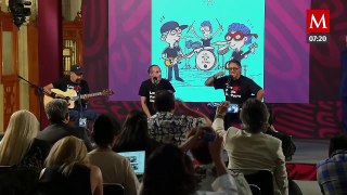 AMLO celebra el Día del Niño con rock en La Mañanera