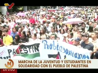 Download Video: Caracas | Jóvenes y estudiantes inician marcha en solidaridad con el pueblo de Palestina