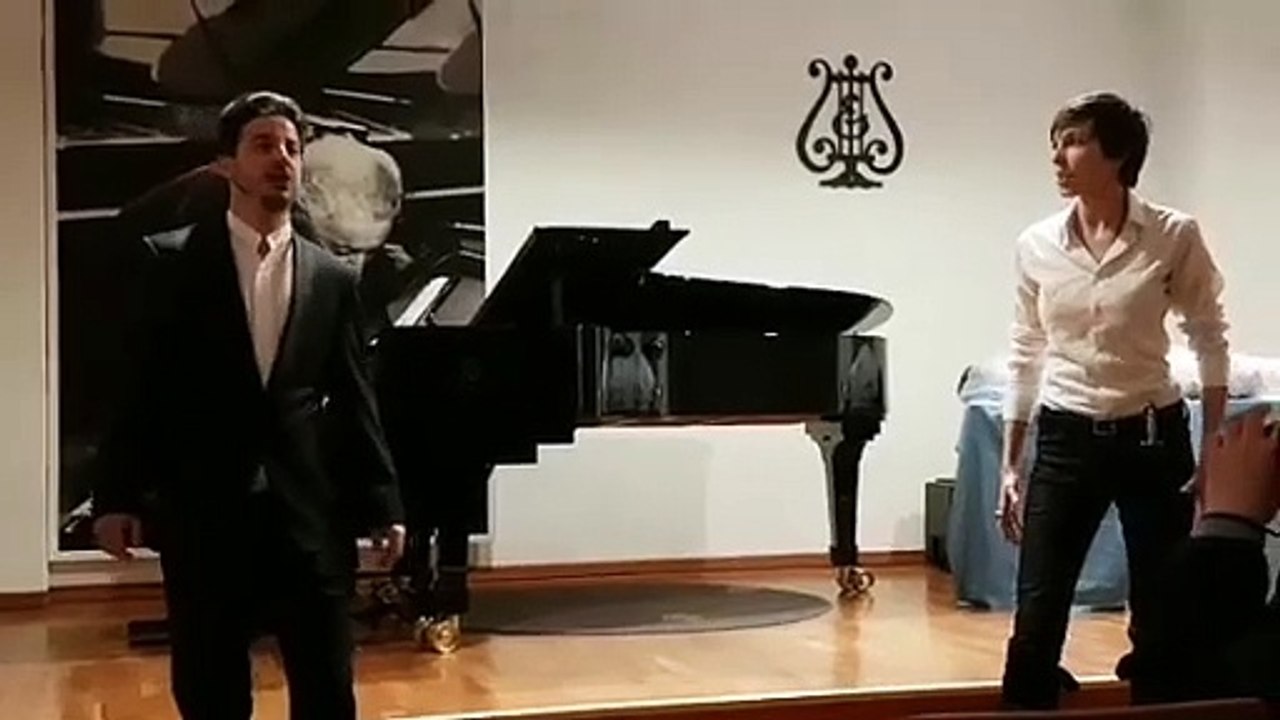 Romeo and Tybalt fighting rehearsal