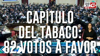 Ley Bases: el capítulo del tabaco se aprobó con 82 votos a favor