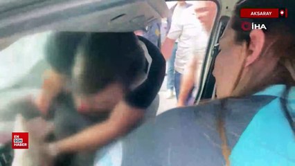 Aksaray'da kaza sonrası can derdini unuttu: Yüzüm çok mu kötü