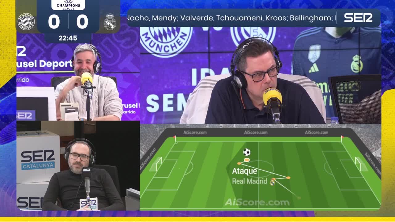 El GOL de VINICIUS tras la OBRA DE ARTE de KROOS contra el BAYERN: así se narró en la SER el gol de REAL MADRID