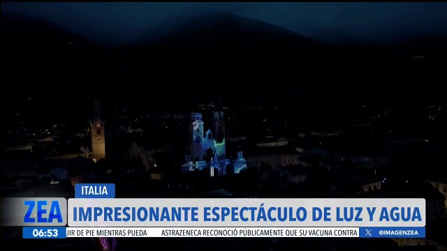 Así luce el Festival de Luces y Agua en los Alpes italianos