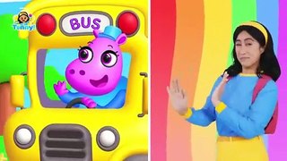 Wheels on the Bus Song -Hey Tenny- ver.- Nursery Rhymes Educational Video for Kids -heytenny