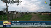 Se incrementa la violencia de niños, niñas y adolescentes en Uruguay
