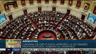 Cámara de Diputados de Argentina  aprobó la Ley Bases con 142 votos a favor