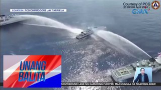 Mga barko ng BFAR at PCG, nagtamo ng pinsala dahil sa pambobomba ng tubig ng China Coast Guard sa Bajo de Masinloc | UB