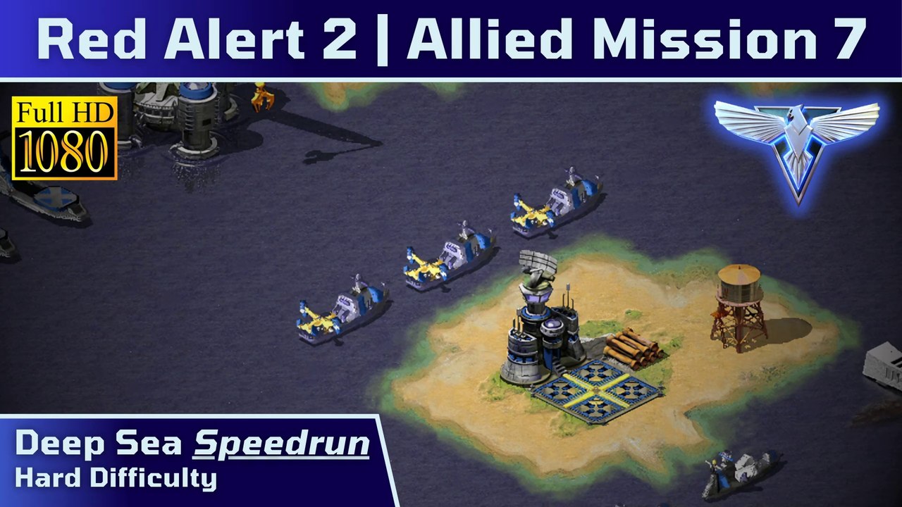 Red Alert 2 Speedrun: Allied Mission 7 - Deep Sea - Hard - 1080p HD