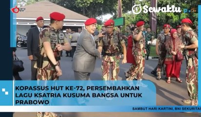 Menteri Pertahanan Prabowo Subianto Hadiri Acara HUT Kopasus