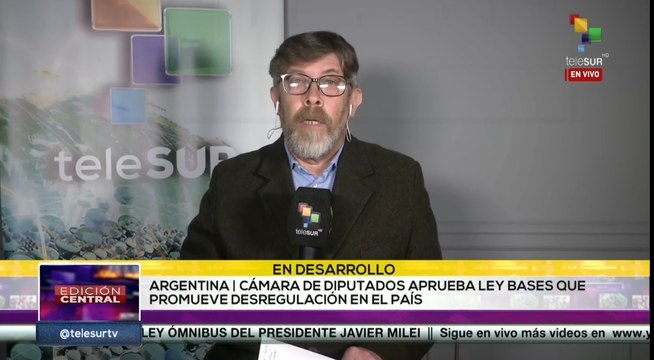Argentinos manifiestan preocupación por media sanción de paquete de leyes neoliberales