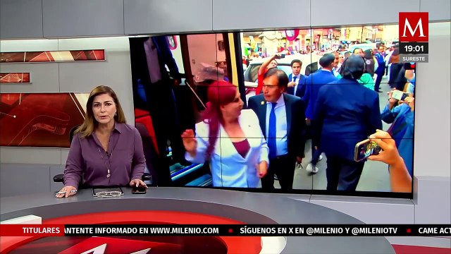 Ricardo Monreal llega a Palacio Nacional para reunión de legisladores de Morena con AMLO