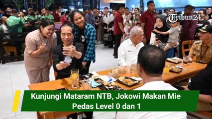 Kunjungi Mataram NTB, Jokowi Makan Mie Pedas Level 0 dan 1