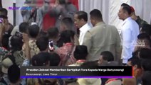 Warga Banyuwangi Tersenyum Bahagia Dapat Sertipikat TORA dari Presiden Jokowi