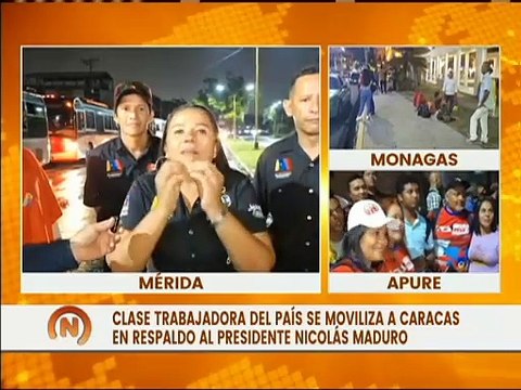 Mérida | Trabajadores de la clase obrera del país se moviliza a Caracas en respaldo al Pdte. Maduro