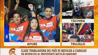 Apure | Trabajadores de la clase obrera del país se moviliza a Caracas en respaldo al Pdte. Maduro