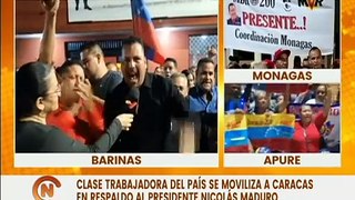 Barinas | Trabajadores de la clase obrera del país se moviliza a Caracas en respaldo al Pdte. Maduro