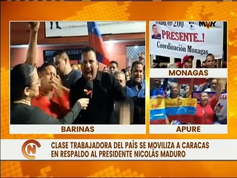 Barinas | Trabajadores de la clase obrera del país se moviliza a Caracas en respaldo al Pdte. Maduro