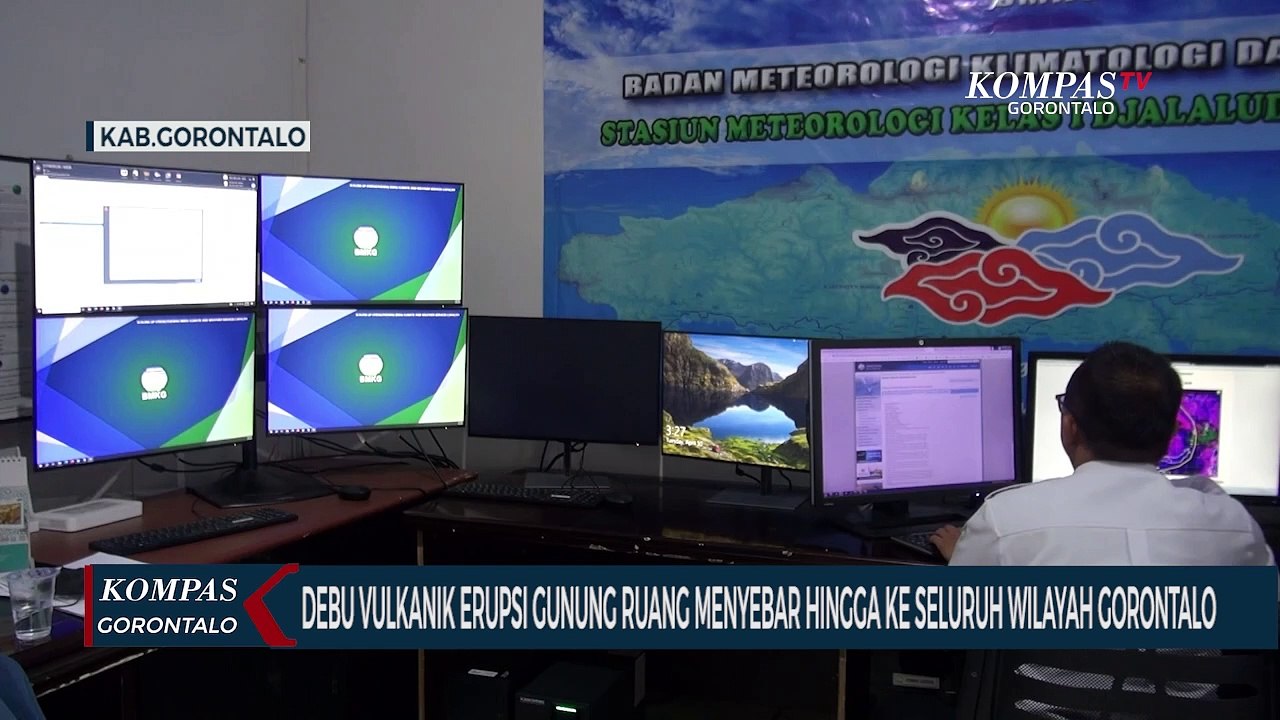 Debu Vulkanik Erupsi Gunung Ruang Menyebar Hingga ke Wilayah Gorontalo