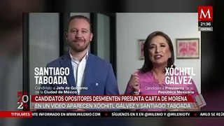 Gálvez y Taboada acusan que Morena entrega 'cartas' en contra de la oposición
