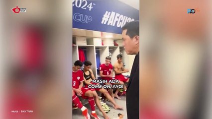 Erick Thohir Datangi Ruang Ganti Timnas U-23 Indonesia usai kalah dari Uzbekistan
