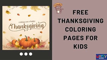 Free Thanksgiving Coloring Pages for kids