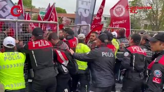 TİP'lilere polis müdahalesi! Erkan Baş'tan polise: 'Bağırma'