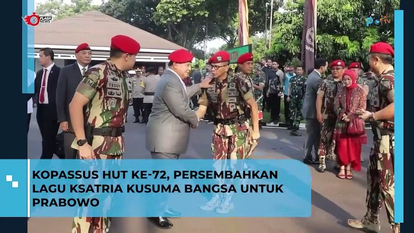 Prabowo Hadiri HUT ke-72 Kopassus, Disambut Gemuruh Tepuk Tangan Meriah