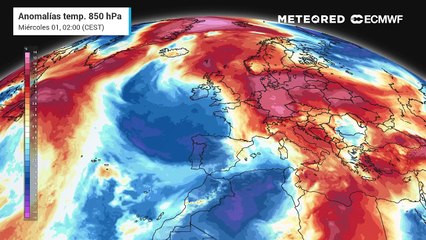 Las anomalías a 1400 metros pasarán de negativas a positivas en los próximos días