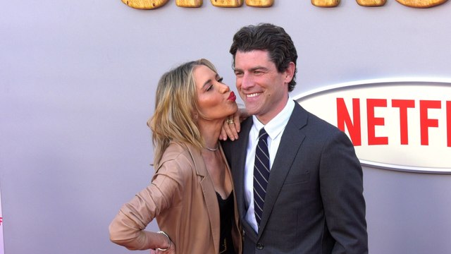 Max Greenfield and Tess Sanchez attend Netflix's Unfrosted red carpet premiere in Los Angeles