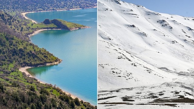 Van'da bir taraf bahar diğer taraf kar
