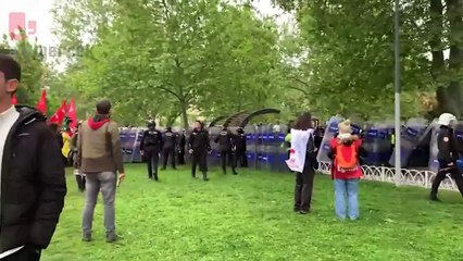 Polis Saraçhane Parkı'na girdi