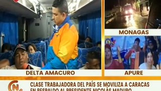 Delta Amacuro | Trabajadores de la clase obrera del país se movilizan a Caracas en respaldo al Pdte. Maduro