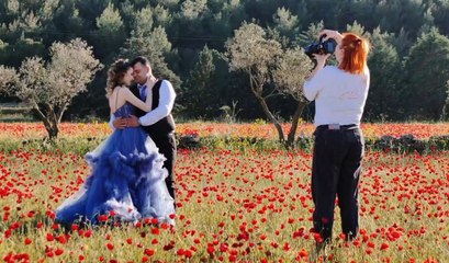 'Gelincik' tarlaları gelinlerin dış çekim mekanına dönüştü