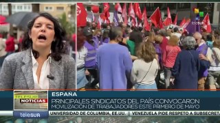 Sindicatos españoles convocan movilizaciones por el Día del Trabajador