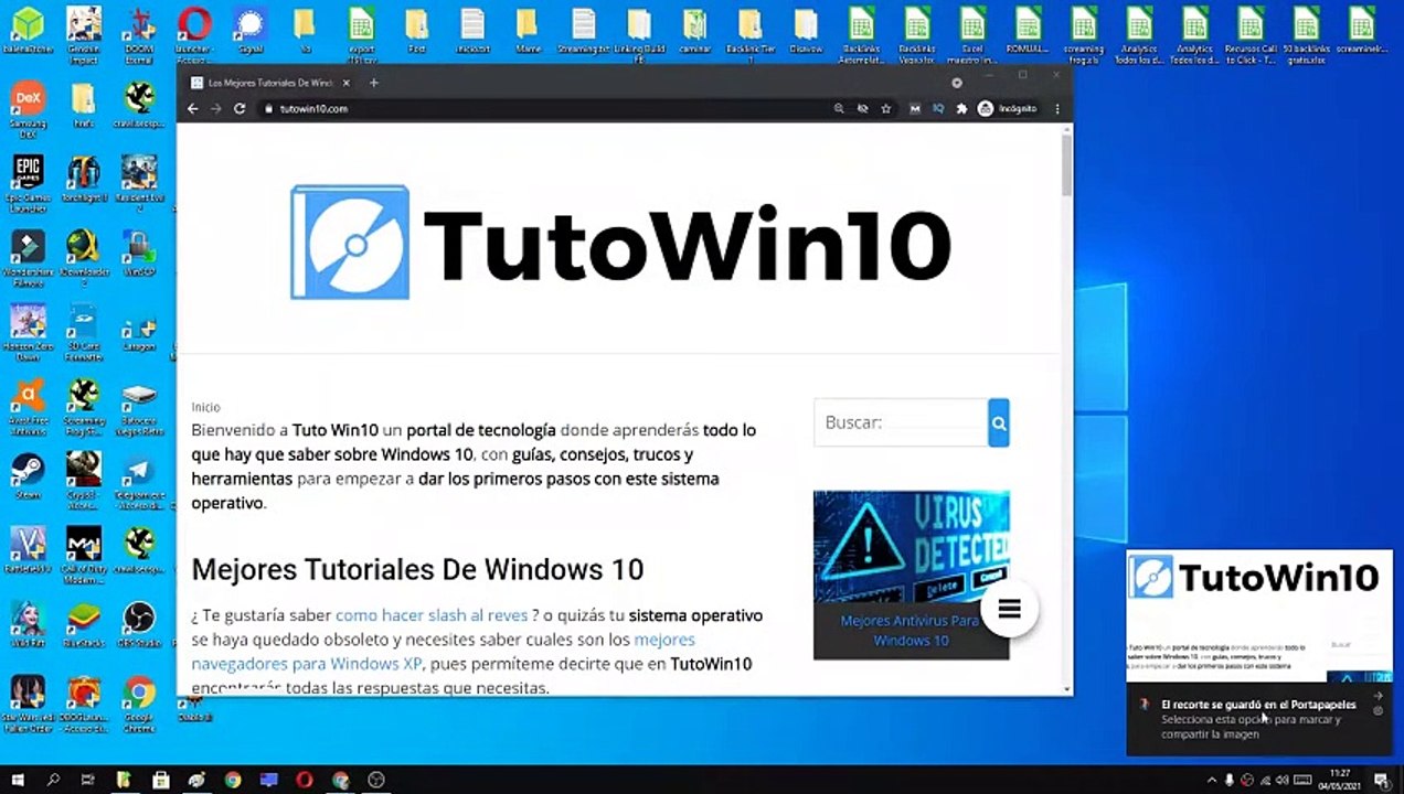  Como CAPTURAR una ZONA de tu PANTALLA en WINDOWS 10 (RECORTES de PANTALLA en WINDOWS 10)