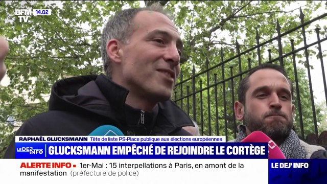 Raphaël Glucksmann empêché de manifester le 1er mai: Ces gens ne sont pas des démocrates , réagit la tête de liste PS aux européennes