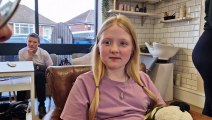 The Little Princess Trust: Heidi, 8, from Sheffield has the chop after raising £2,100+