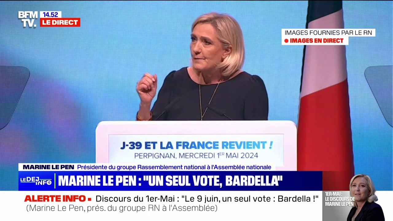 "Emmanuel Macron a tenté de nous inventer un nouveau narratif européen", estime Marine Le Pen à propos du discours d'Emmanuel Macron à la Sorbonne