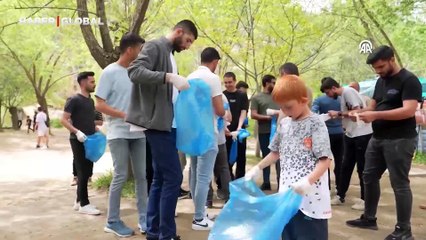 Erzincan'ın doğal güzelliği Girlevik Şelalesi'nde çevre temizliği