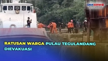 Ratusan Warga Pulau Tegulandang Dievakuasi Pasca Erupsi Gunung Ruang