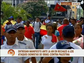 Estudiantes de más de 70 casas de estudio entregaron documento de solidaridad con Palestina en la AN