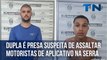 Dupla é presa suspeita de assaltar motoristas de aplicativo na Serra