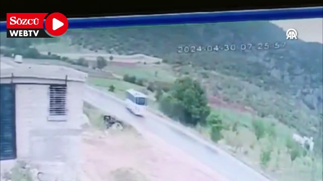 1 kişinin öldüğü, 17 kişinin yaralandığı kaza güvenlik kamerasında