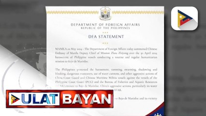 DFA, pinatawag si Deputy Chief of Mission Zhou Zhiyong ng Chinese Embassy of Manila