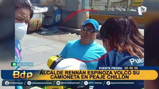 Alcalde de Puente Piedra y su equipo chocan contra peaje: chofer habría dado positivo a dosaje etílico