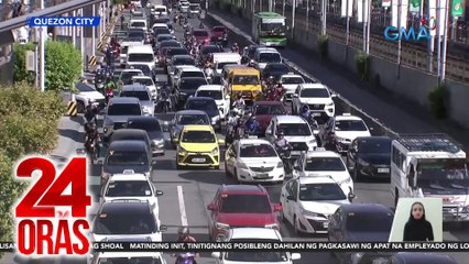 Mga motorsiklo, bawal munang dumaan sa EDSA-Kamuning service Rd. simula bukas | 24 Oras