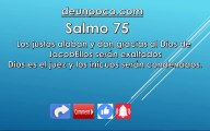 Salmo 75v Los justos alaban y dan gracias al Dios de Jacob — Ellos serán exaltados — Dios es el juez y los inicuos serán condenados.