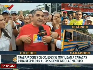 Download Video: Cojedes | Trabajadores de la clase obrera del país se movilizan a Caracas en respaldo al pdte. Maduro