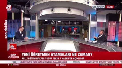 Yusuf Tekin'den öğretmen atamalarına ilişkin açıklamalar