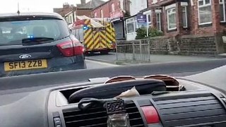 Crash scene on Ormskirk Road, Wigan